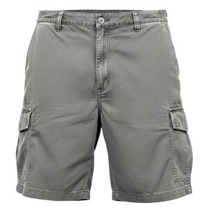 Roundtree & Yorke Mens Size 52 Gray Straight Fit Cargo Shorts 9" Inseam